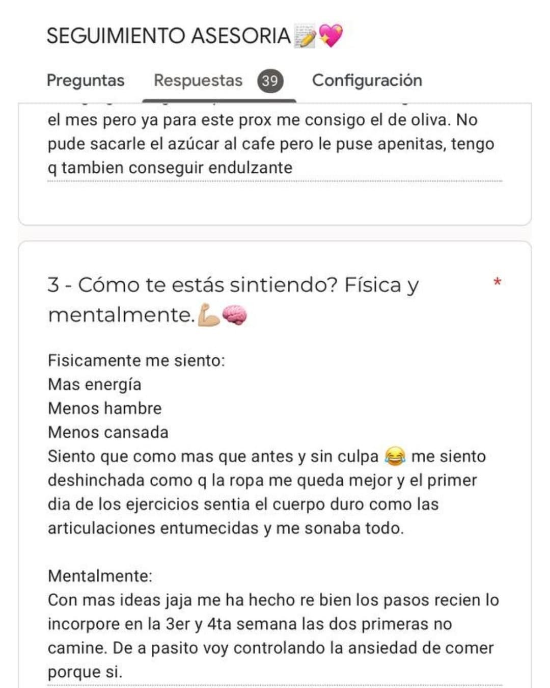 Testimonio 3 · mensaje real de una socia del Plan de Marta Vicu durante el proceso